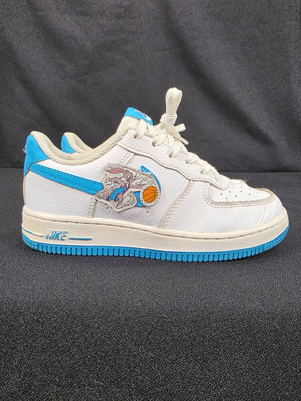 Nike Air Force 1 Low Space Jam Hare Bugs Lola Bunny White Blue 2.5Y